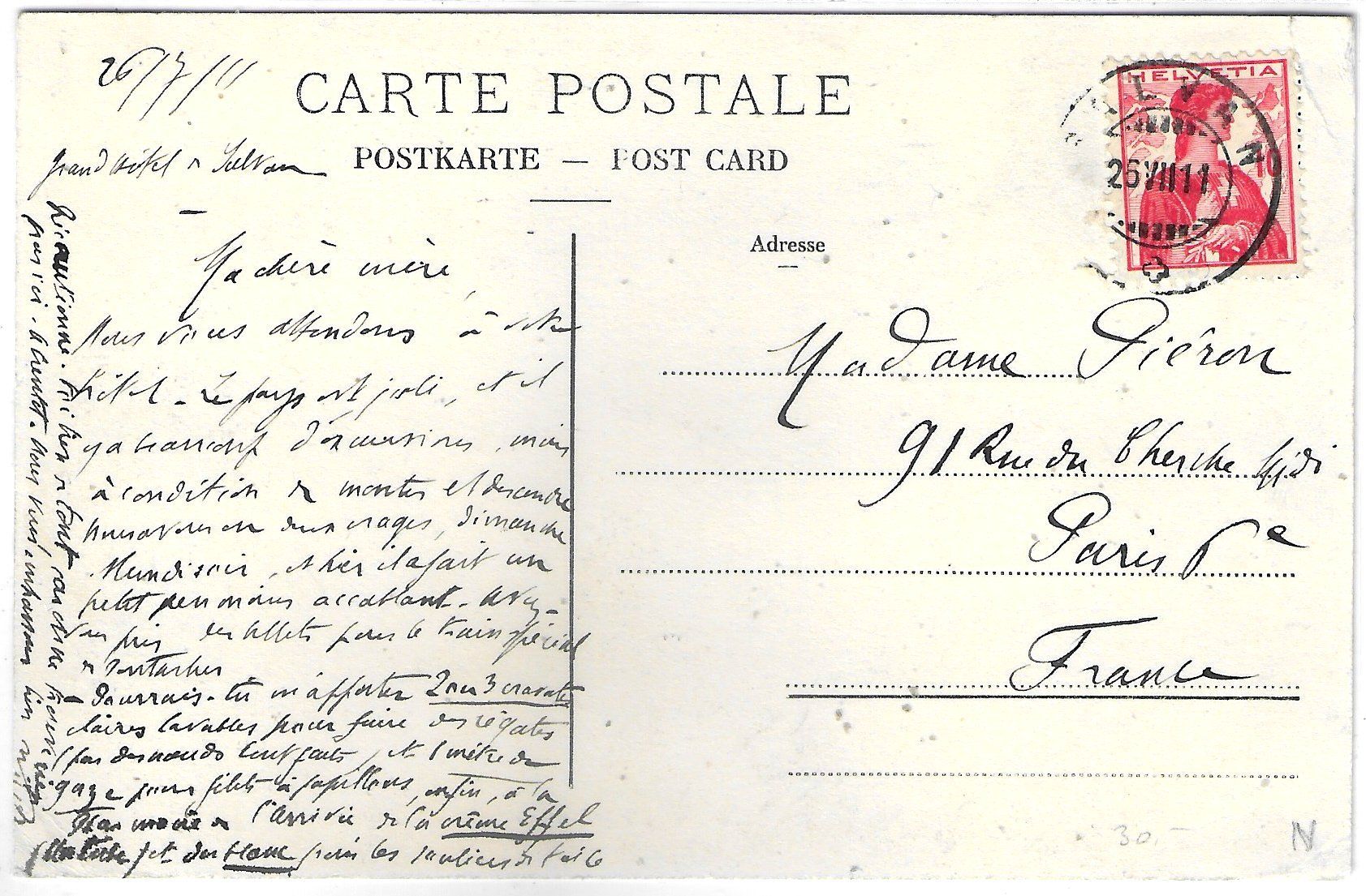 Cartoline postali: Finhaut - Vue generale - Ligne Martigny-Chamonix – Usato da Ettingen venduto da Kartenplanet 1