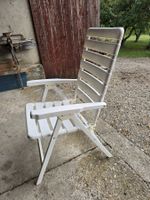 Gartenstuhl weiss klappbar Kunststoff guter Zustand