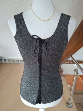 Top Pas de Quoi Paris Glitzer Grösse S/M gebraucht