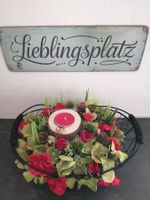 🎯Deko im Henkel Metallkorb mit Teelichtkerze