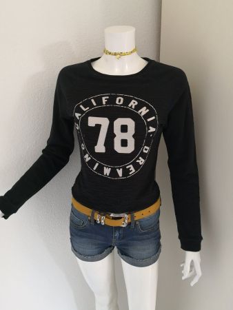 🤩MANGO STRICK PULLOVER SCHWARZ & CALIFORNIA-DRUCK NEU &D&GP