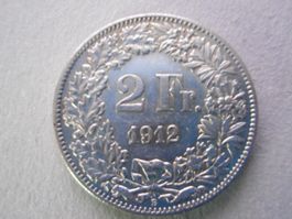2 Fr. 1912 silber  vorz