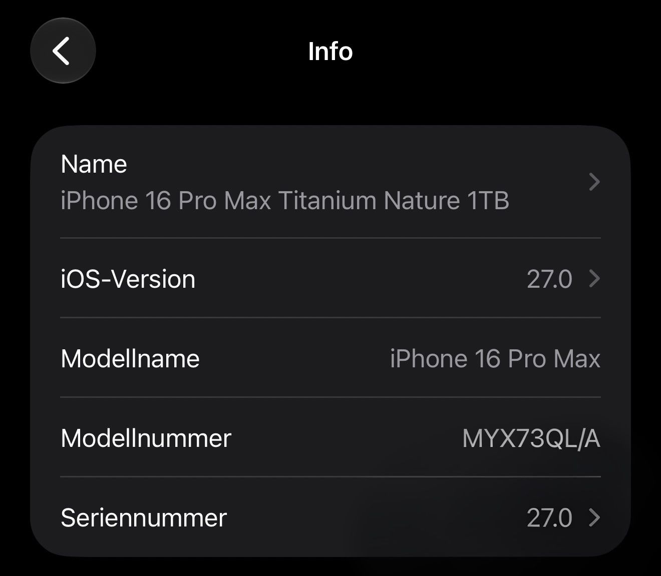 Apple Telefoni cellulari / Smartphones: Smartphone Apple iPhone 16 Pro Max 1TB Titanium Nature – Usato da Rupperswil venduto da ersguter-junge1 4