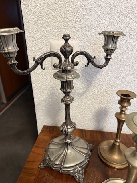 Portacandele: Diverse Antiker Messing/ versilbert  Kerzenständern 7 Stuck – Usato da Buchs ZH venduto da Sten7 5