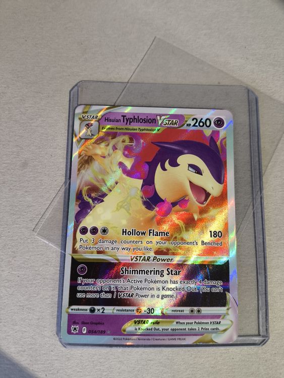 Pokémon Hisuian Typhlosion VSTAR Sammelkarte – Ultra Rare 054/189 Aus Astral Radiance