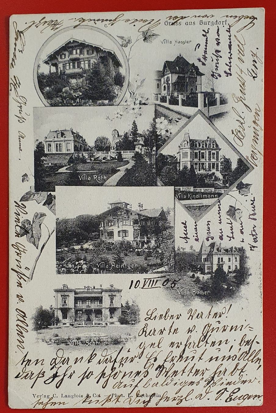 Ansichtskarten: Gruss aus Burgdorf 1905 – Gebraucht aus Kreuzlingen von Rschweiz1