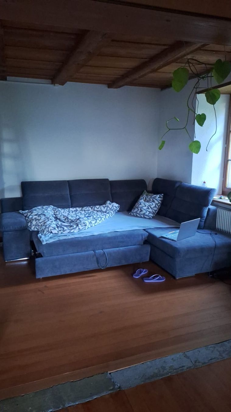 Sofas: Grosses graues Ecksofa / Bettsofa – D'occasion à Basel par Nathania 2