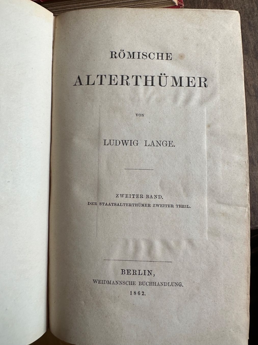 Libri: Ludwig Lange: Römische Alterthümer. – Usato da Zürich venduto da allp 2