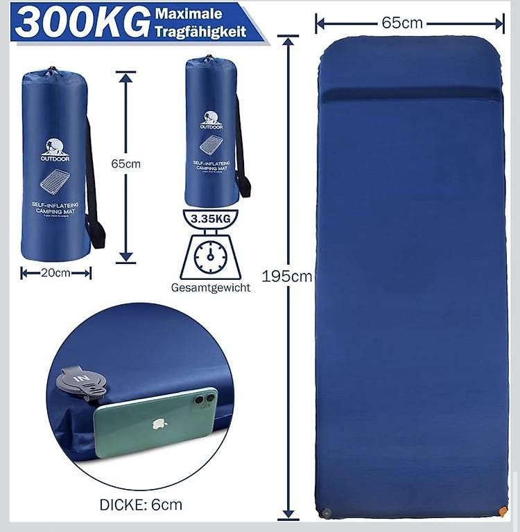 Tappetini fitness: Selbstaufblasbare Isomatte Neu – Nuovo e nell'imballaggio originale da Seon venduto da jasmin010 3