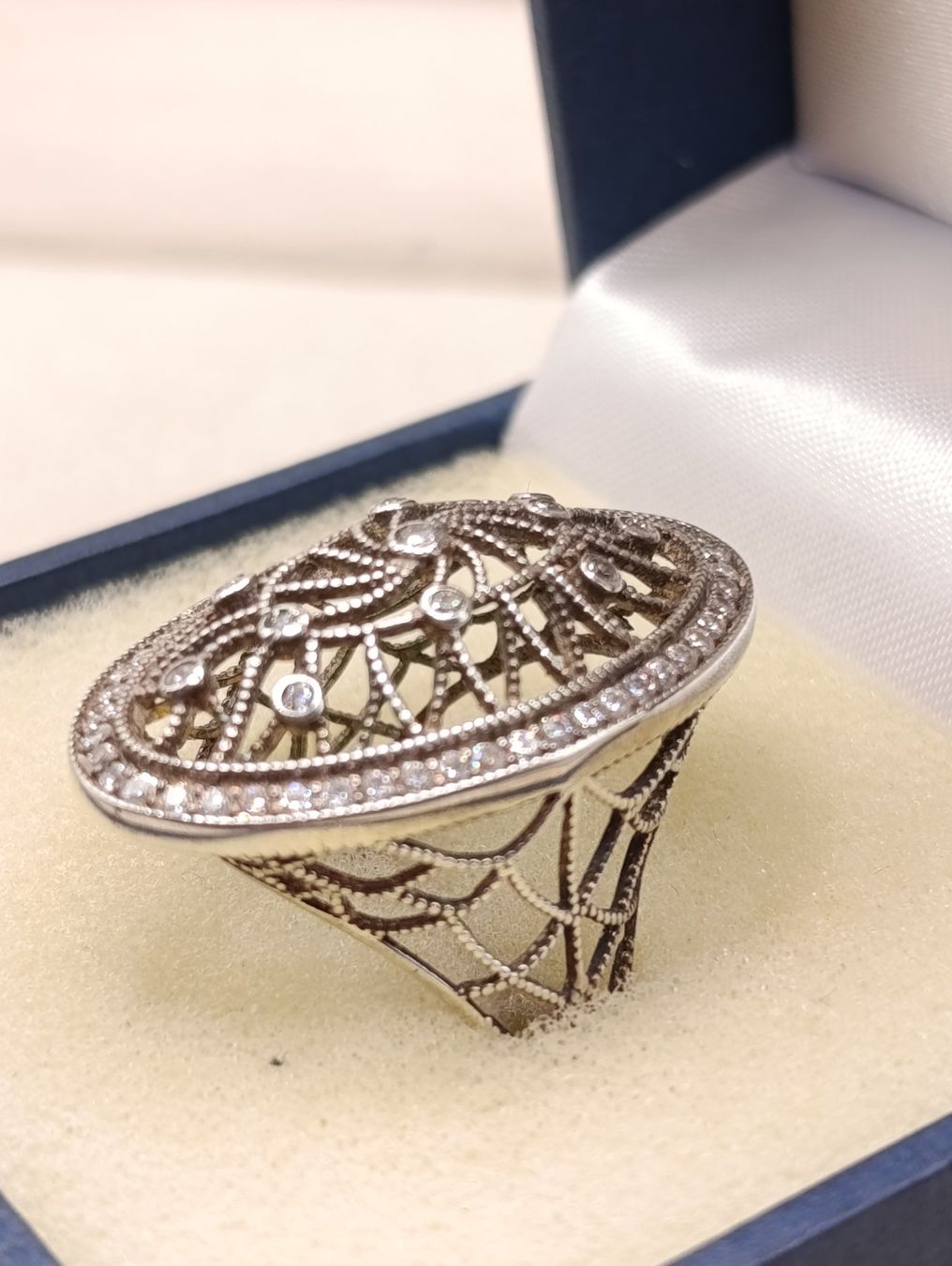 Anelli: Jugendstil einmalige 925er Silber Mega schöne Ring um 1900j – Usato da Steffisburg venduto da 1.Schmuckschatulle 3