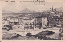 Genève Vue générale le pont de la Coulouvrenière 1911