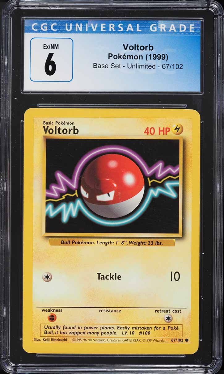 Pokémon Sammelbilder & Trading cards: Vintage 1999 Pokemon Base Set Voltorb #67 CGC 6 EXMT – Neu (gemäss Beschreibung) aus Gunzwil von Rey_Import
