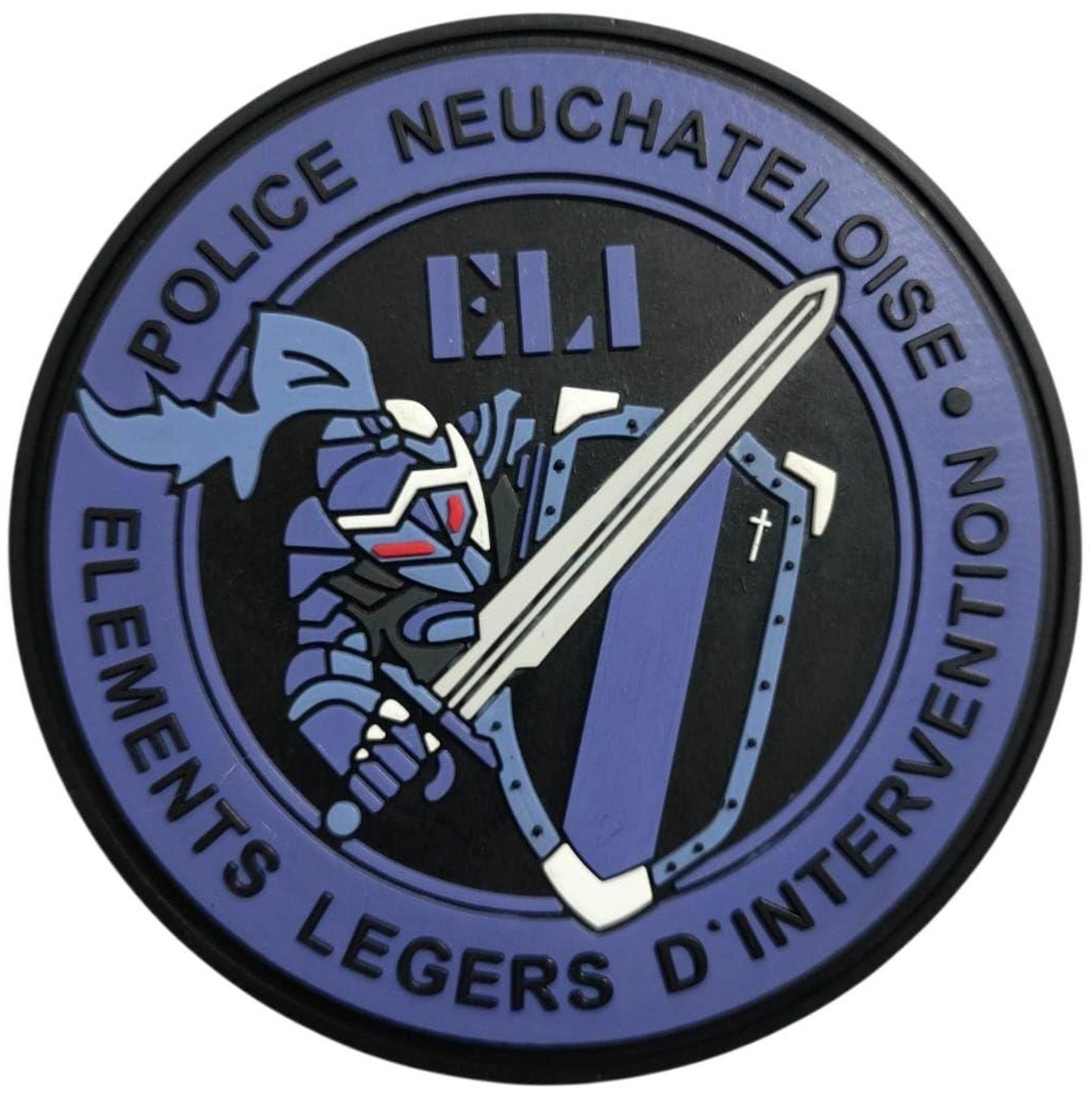 Swiss Placchette & Badge: Police  Neuchâtel - ELI - D`INTERVENTION mit Klett – Nuovo e nell'imballaggio originale da Emmenbrücke venduto da F.ingl-1947