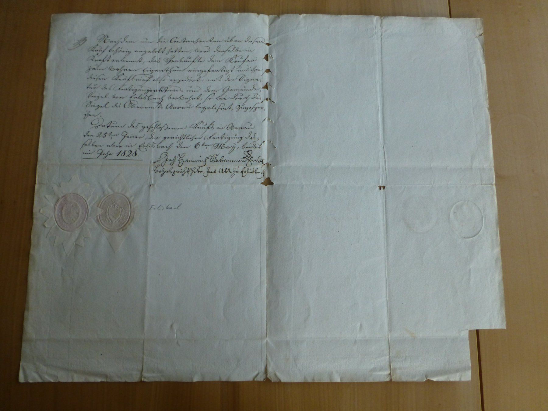 Documenti: Erlinsbach, 1828 – Usato da Bettlach venduto da 1saurer 1