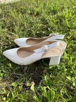 Sommer Pumps Weiss, Elegant, Gr. 39, Neuwertig!