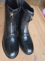 Lederschuhe, Reissverschluss, Stiefeletten, Leder, 39