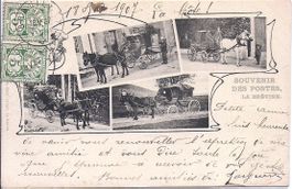 LA BREVINE, 4 vues avec les diligences postales