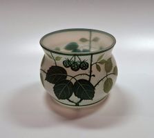 Vase / Schale mit Brombeerdekor - vintage