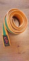 Karate Gürtel orange/grün (260 cm) / Kampfsport Gurt