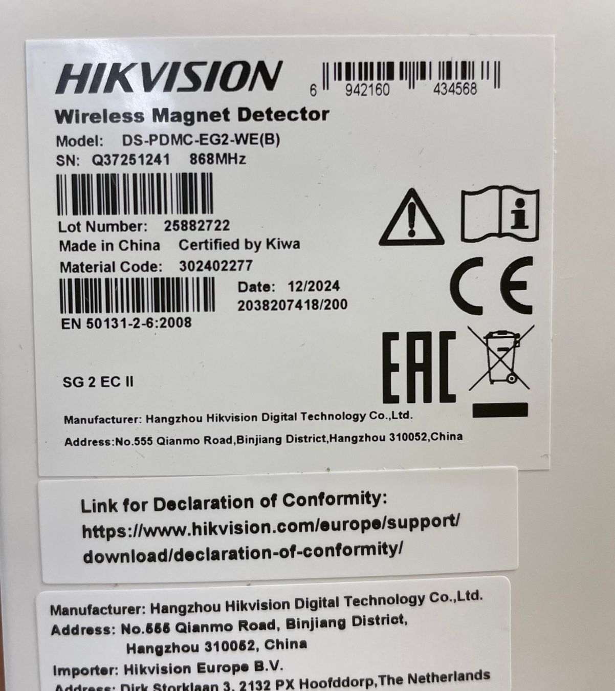 Sistemi d'allarme: 🔴  Alarm- oder Sicherheitssystem HIKVISION 5er Set  /773Z – Nuovo e nell'imballaggio originale da Zürich venduto da LUIS-B 5