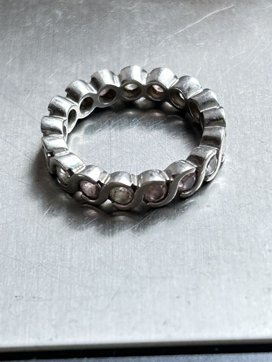 Anelli: Silberring 925 mit rosa Steinen, Gr 57 – Usato da Laufen venduto da belleskulptur 2