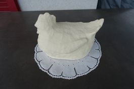 Huhn aus Papiermaché, Handarbeit/Unikat, unbenutzt