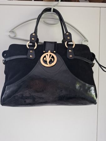 Leder Versace Tasche schwarz vintage