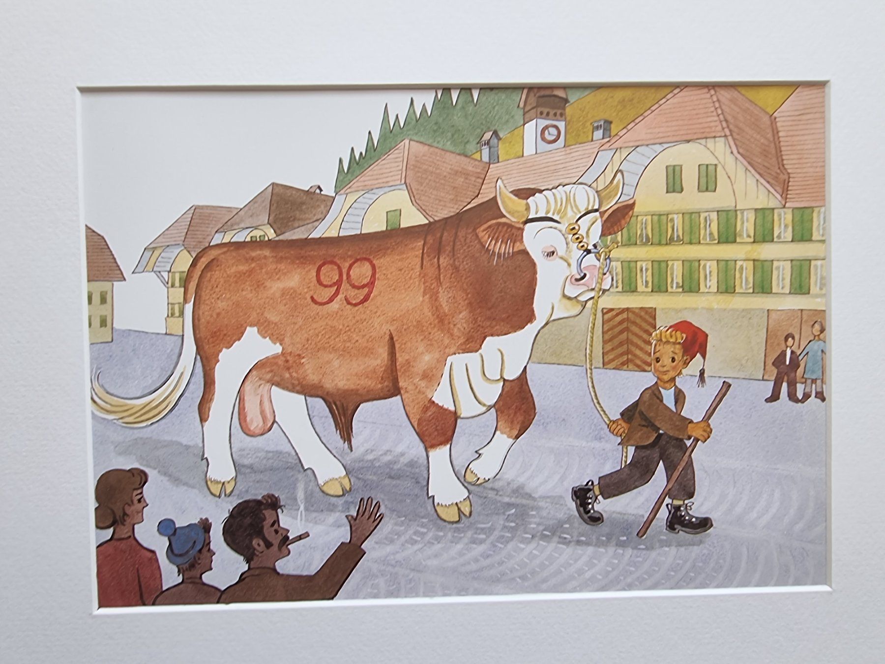 Poster & Bilder: DER BUEB VOM TRUEB BILD HINTER NEUWERTIGEM PASSEPARTOUT – Gebraucht aus Gersau von grafik-kunst