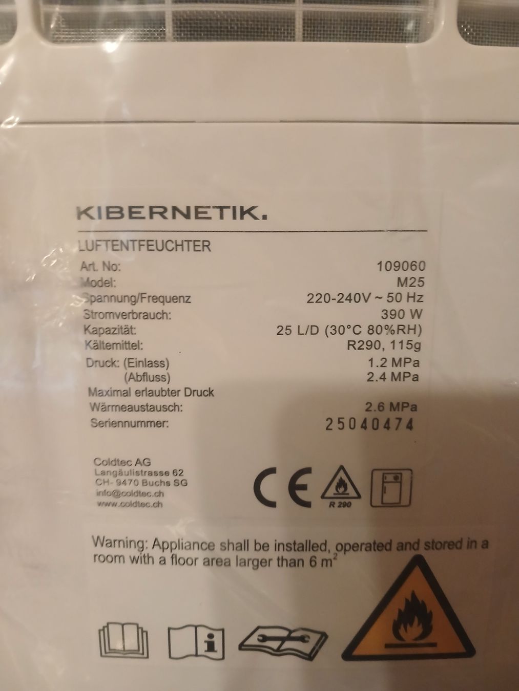 Kibernetik Luftentfeuchter: Kibernetik M25 Luftentfeuchter – Neu und originalverpackt aus Basel von LukasBuck1985 3