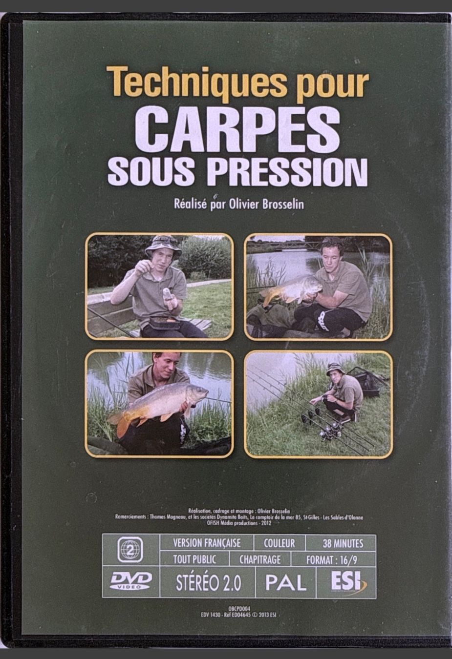 Tutti i DVDs: DVD Techniques pour CARPES SOUS PRESSION - Olivier Brosselin – Usato da Fleurier venduto da jea_j77g 1