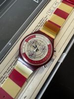 Seltene Swatch Navy Berry Chronograph aus dem Jahr 1993