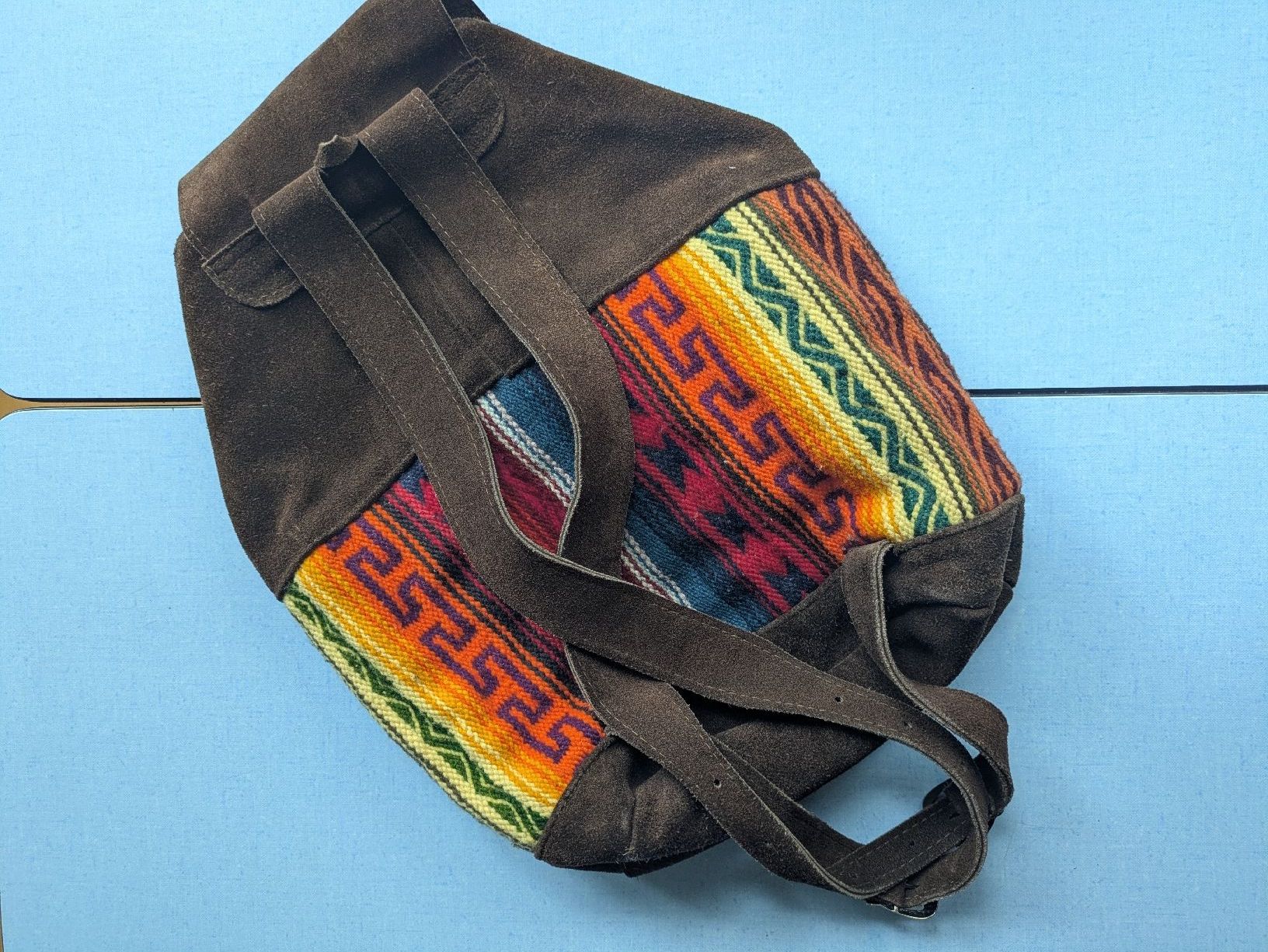 Zaini: Rucksack Wildleder Ethno Muster aus Baumwolle – Usato da Zürich venduto da gab_57qm 1