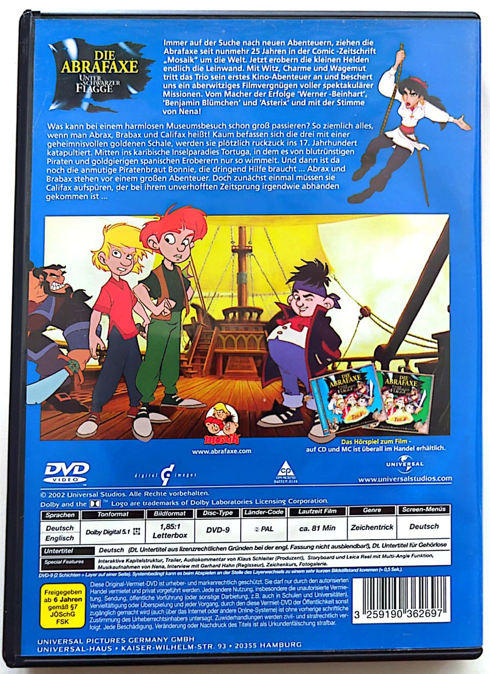 Tutti i DVDs: Die Abrafaxe - Unter schwarzer Flagge – Usato da Uetikon am See venduto da Tomarrani 1