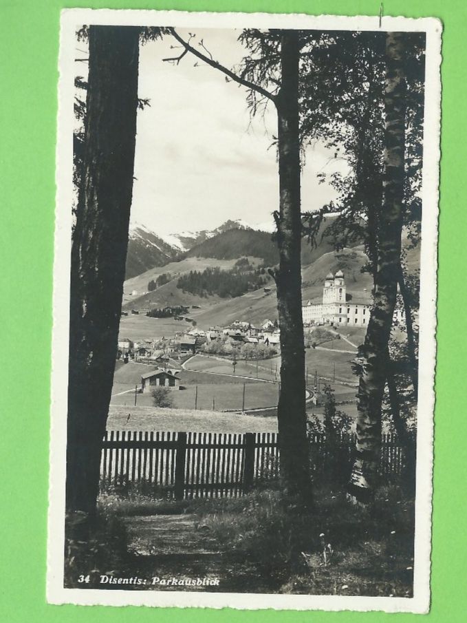 Cartoline postali: Disentis Parkausblick – Usato da Zürich venduto da t24_de