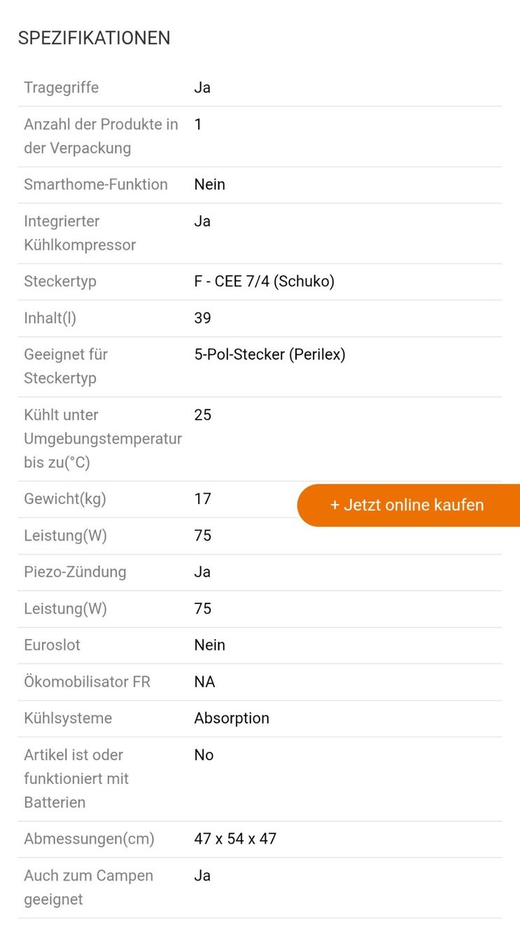 Réfrigérateurs et refroidissement: Tristar KB-7146 Kühlbox – D'occasion à Buochs par Timo_________M 6