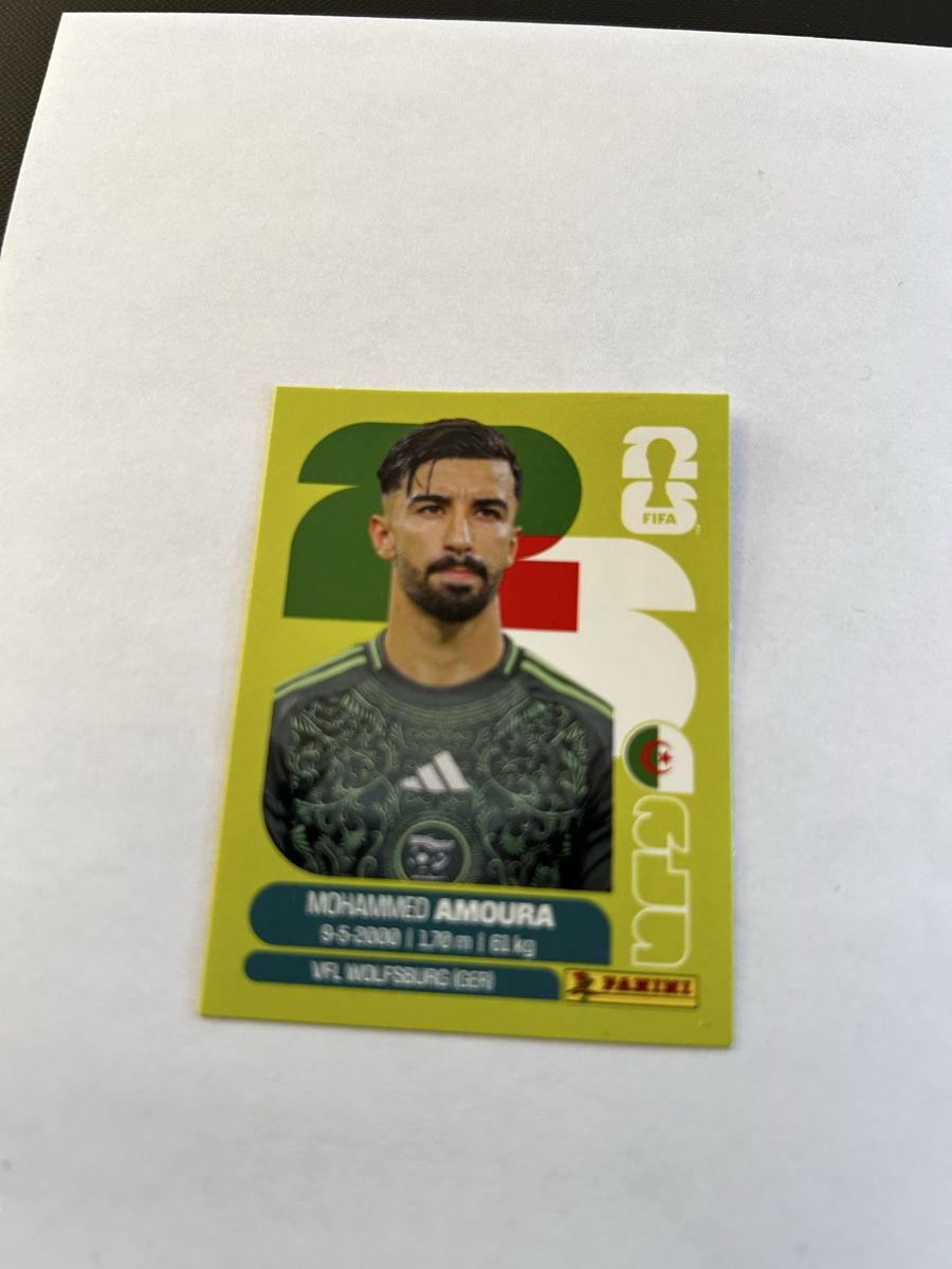 Panini Carte collezionabili: Panini WM 2026 ALG 20 Mohammed Amoura – Nuovo e nell'imballaggio originale da Kestenholz venduto da xara03