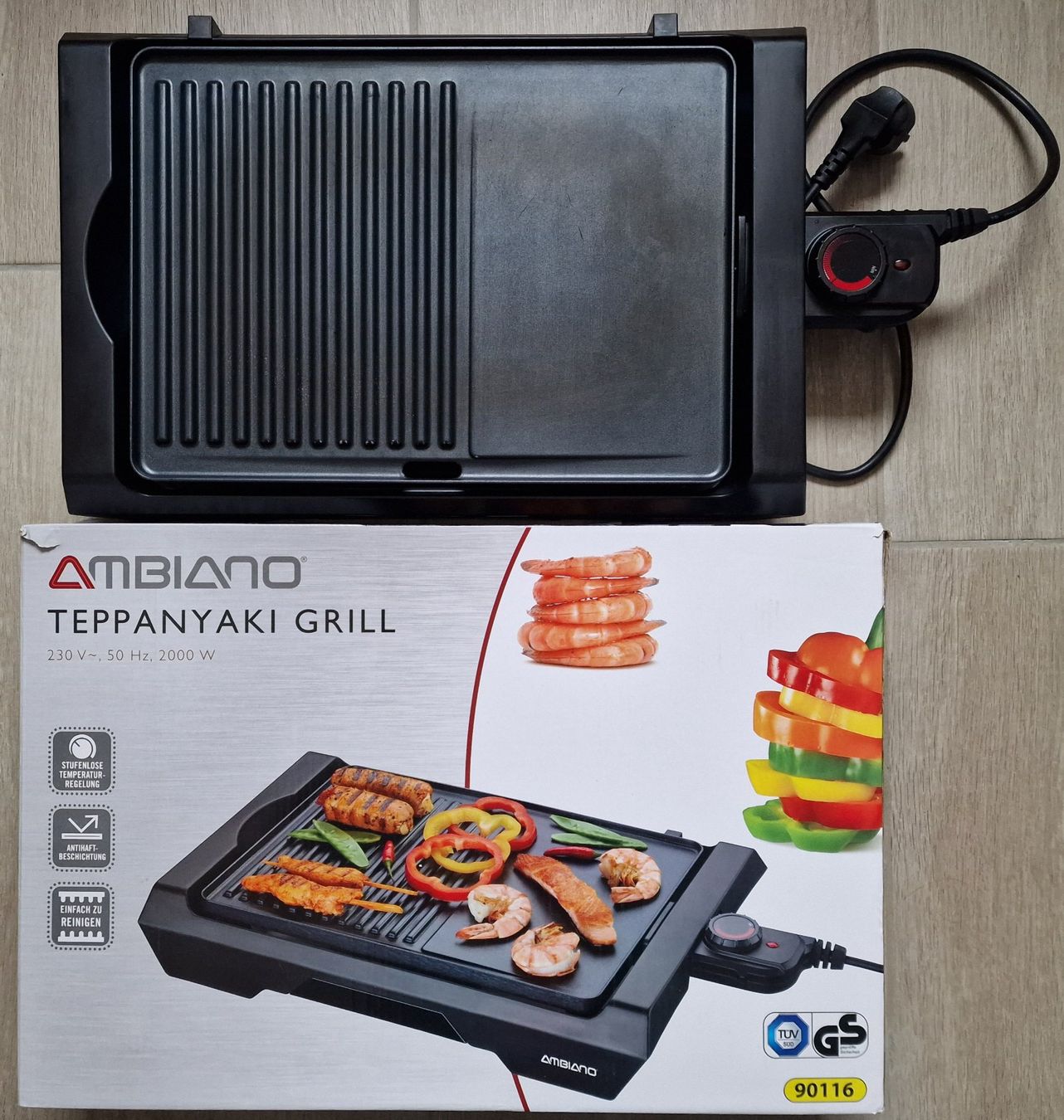 Griglie: Teppanyaki Grill - Elektrisch 2000W - Originalverpackung – Usato da Zürich venduto da businessman80