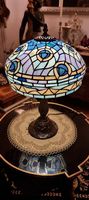 Tiffany Lampe, schillernde Farben, Azurblau