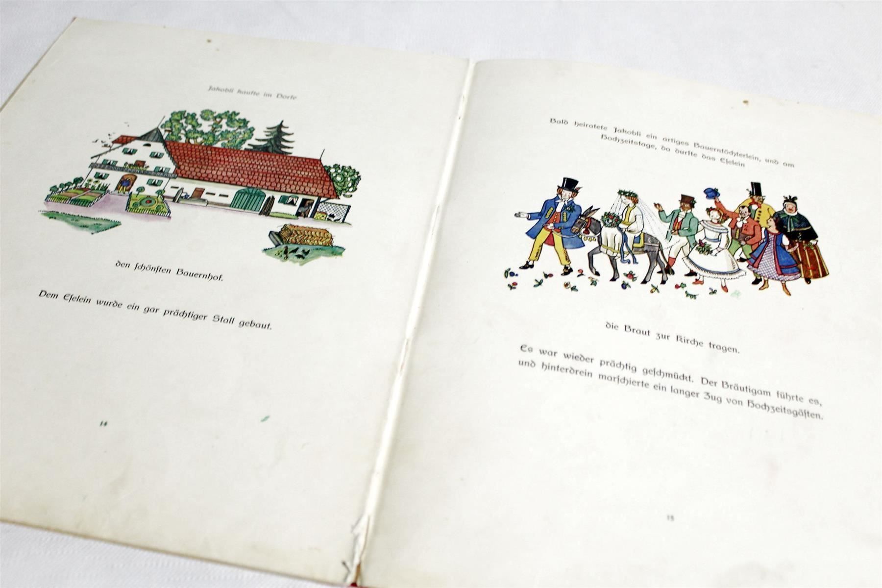 Libri: Ernst Ferdinand/Hedwig Dolder: VOM KLUGEN ESELEIN, 1923, EA – Usato da Bern venduto da kultiges 2