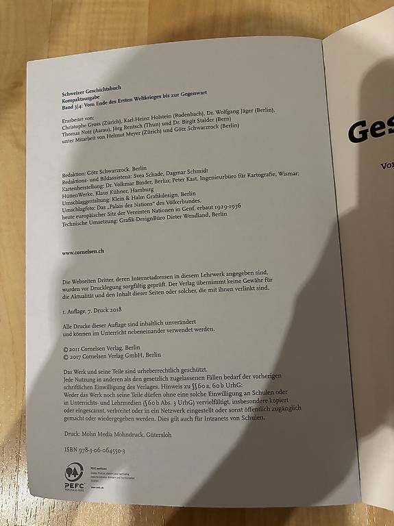 Bücher: Schweizer Geschichtsbuch 3/4 – Gebraucht aus Wabern von saa_y6kt 1