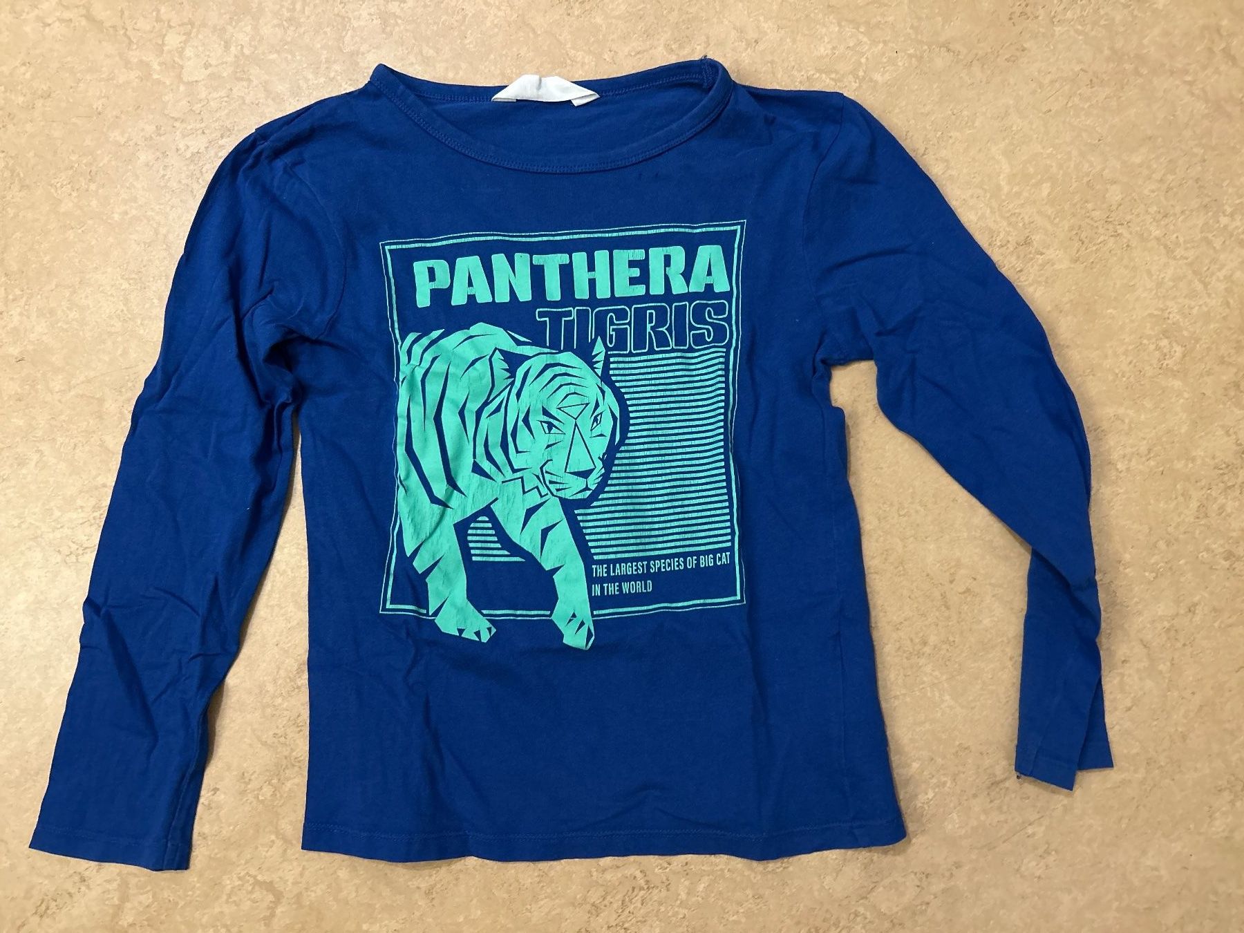 H&M Pullover & Sweatshirts: Blaues Tiger Langarmshirt, Gr. 128 – Gebraucht aus Guntershausen von Gloominati