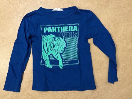 Blaues Tiger Langarmshirt, Gr. 128