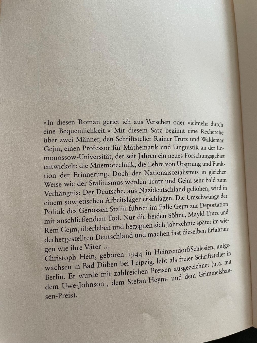 Libri: Trutz von Christoph Hein – Usato da Hinterkappelen venduto da Allabianca 1