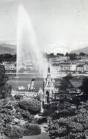 Genève - Le Monument Brunswick et le jet d'eau