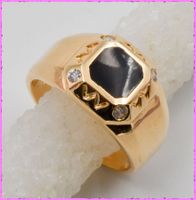 Herrenring mit Zirkonia 18K Vergoldet
