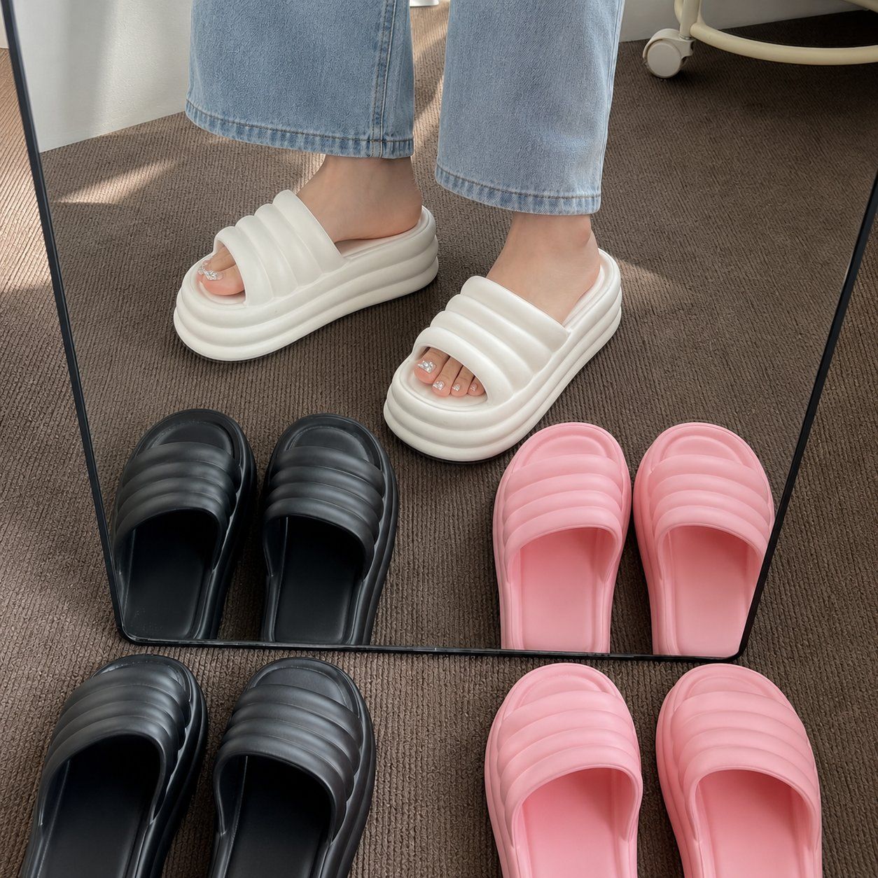 Scarpe da donna: Pantoletten Weiss Plateau Gr. 37 – Nuovo e nell'imballaggio originale da Fully venduto da VaneaSelection 5