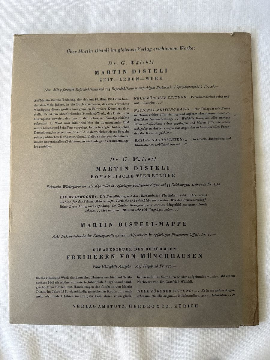 Libri: Martin Disteli: Der Solothurner Zeichner 1945 – Usato da Zürich venduto da Chaeffeler 6
