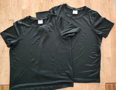 2 Funktions/Sport T-Shirts, S 36/38, schwarz