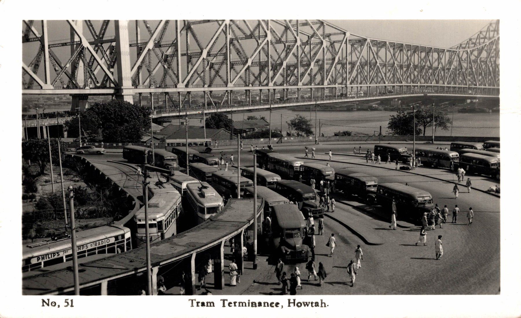 Cartoline postali: Tram Terminance. Howrah, Kalkutta – Usato da Bronschhofen venduto da Astore