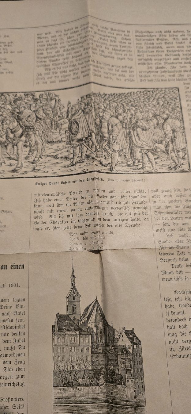 Riviste & Magazine: Historische Schweizer Zeitung 1901 Bundesfeier – Difettoso da Basel venduto da Jcva 2